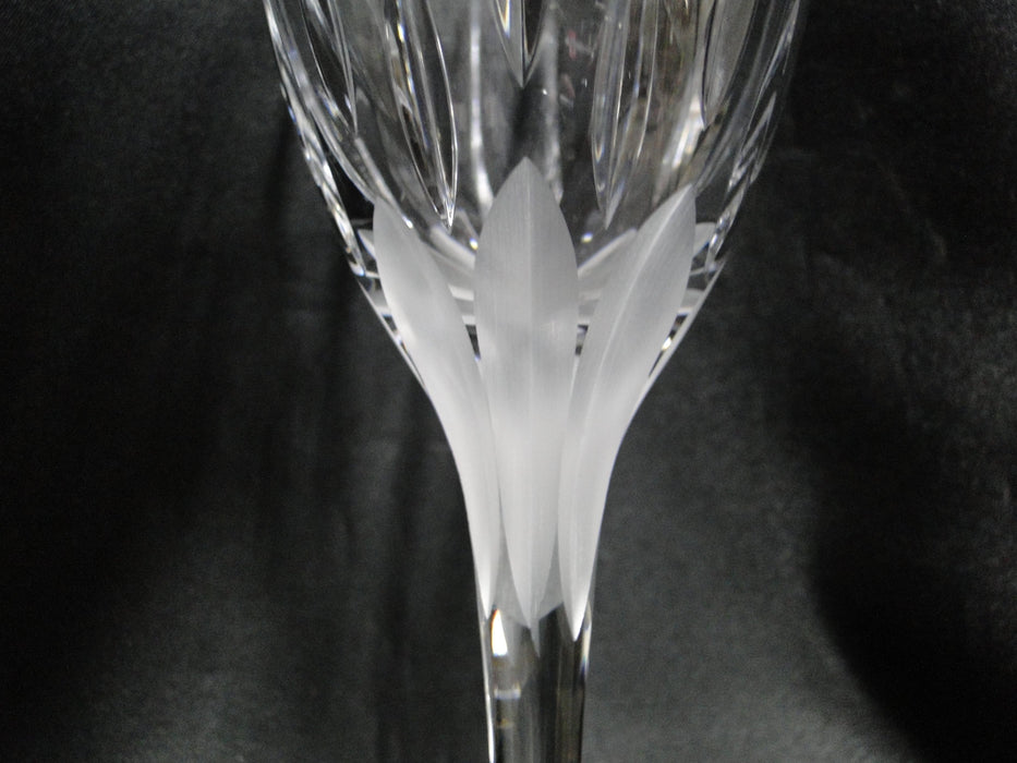 Crystal Clear Industries Linear Frost: Water or Wine Goblet, 8 1/8" Tall, Flaw