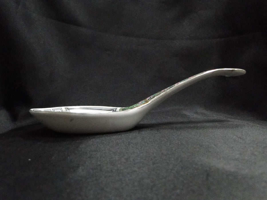 Rose Medallion (China), Flowers, Birds: Serving Spoon, 9" x 3 1/4"