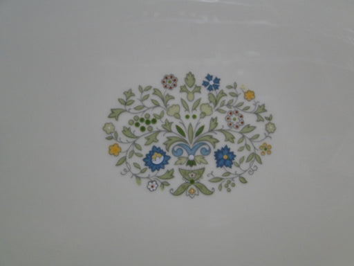 Minton Henley, Green & Blue Flowers & Scrolls: Oval Serving Platter, 13 5/8"