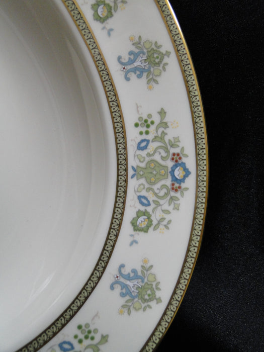 Minton Henley, Green & Blue Flowers & Scrolls: Oval Serving Platter, 13 5/8"