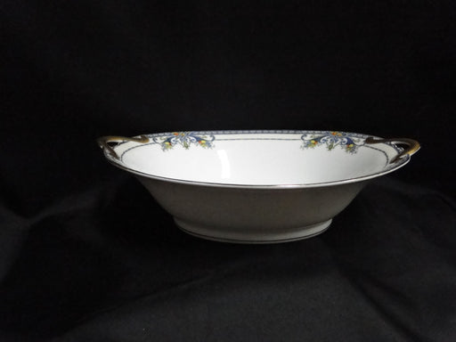 Noritake Winona, Blue Cornucopias, Fruit: Oval Serving Bowl (s), 10 3/8"