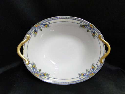 Noritake Winona, Blue Cornucopias, Fruit: Oval Serving Bowl (s), 10 3/8"