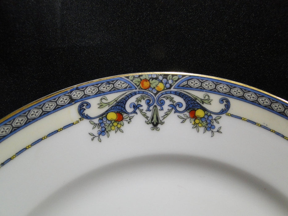 Noritake Winona, Blue Cornucopias, Fruit: Luncheon Plate (s), 8 5/8"