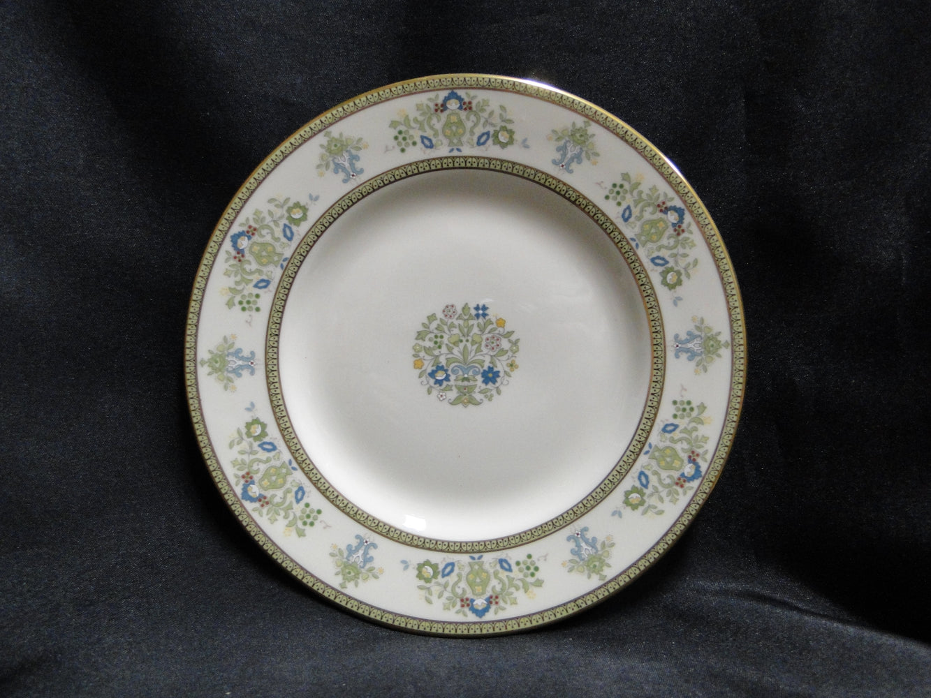 Minton Henley, Green & Blue Flowers & Scrolls: Bread Plate (s), 6 5/8"