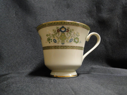 Minton Henley, Green & Blue Flowers & Scrolls: Cup & Saucer Set (s), 3" Tall