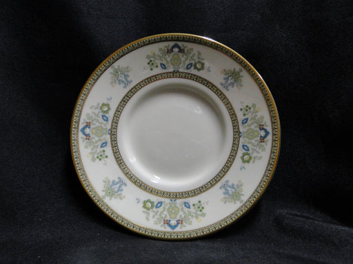 Minton Henley, Green & Blue Flowers & Scrolls: 5" Demitasse Saucer Only, No Cup