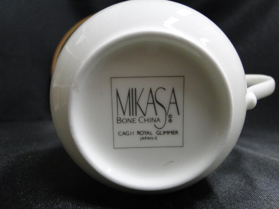 Mikasa Royal Glimmer, White w/ Black Multicolor: Cup & Saucer Set (s)