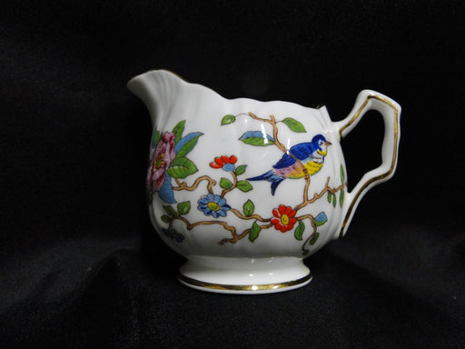 Aynsley Pembroke, Bird & Florals: Mini Creamer, 2 5/8 Tall, White Thumb Rest