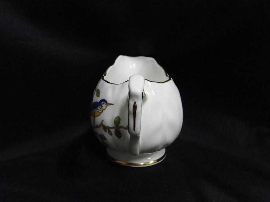 Aynsley Pembroke, Bird & Florals: Mini Creamer, 2 5/8 Tall, White Thumb Rest