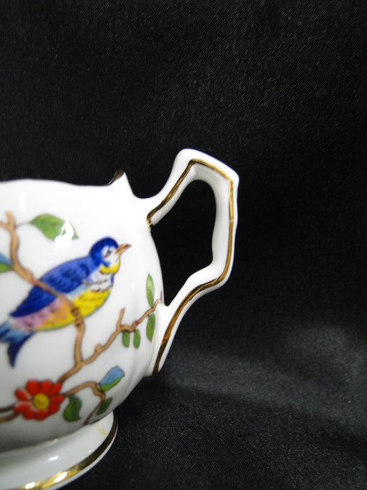 Aynsley Pembroke, Bird & Florals: Mini Creamer, 2 5/8 Tall, White Thumb Rest