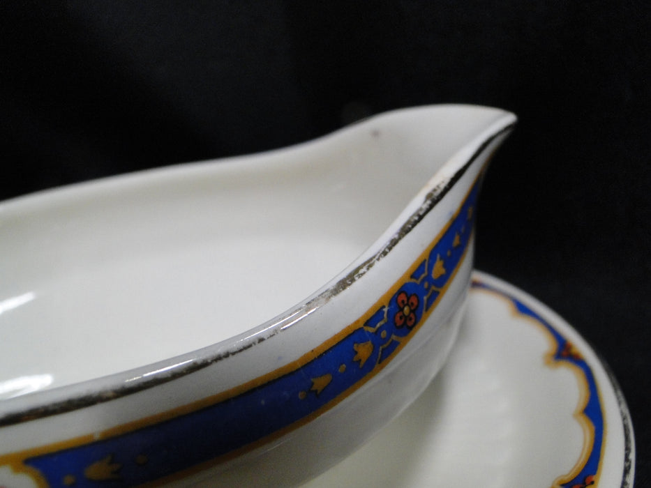 Wedgwood Pembroke, Blue Band, Ivory: Gravy w/ Underplate, As Is