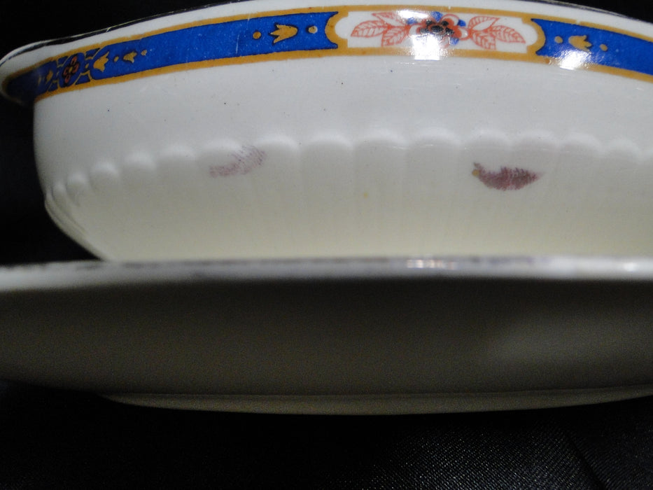 Wedgwood Pembroke, Blue Band, Ivory: Gravy w/ Underplate, As Is