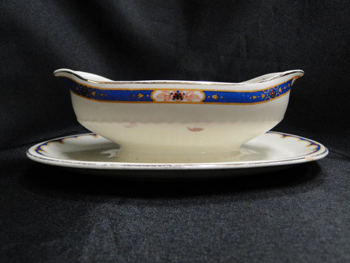 Wedgwood Pembroke, Blue Band, Ivory: Gravy w/ Underplate, As Is