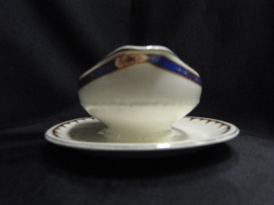Wedgwood Pembroke, Blue Band, Ivory: Gravy w/ Underplate, As Is