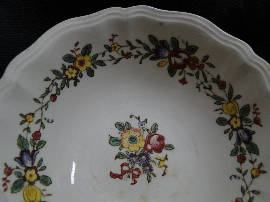 Royal Doulton Leighton, Florals, Red Ribbon: Cereal Bowl (s), 6", As Is