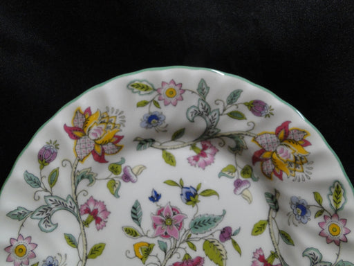 Minton Haddon Hall B1451, Floral Chintz, Green Trim: Bread Plate (s), 6 1/4"