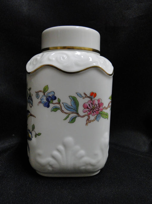 Aynsley Pembroke, Bird & Florals: Tea Caddy & Lid, 4 7/8" Tall