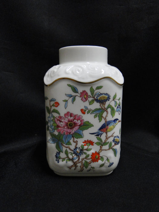 Aynsley Pembroke, Bird & Florals: Tea Caddy & Lid, 4 7/8" Tall
