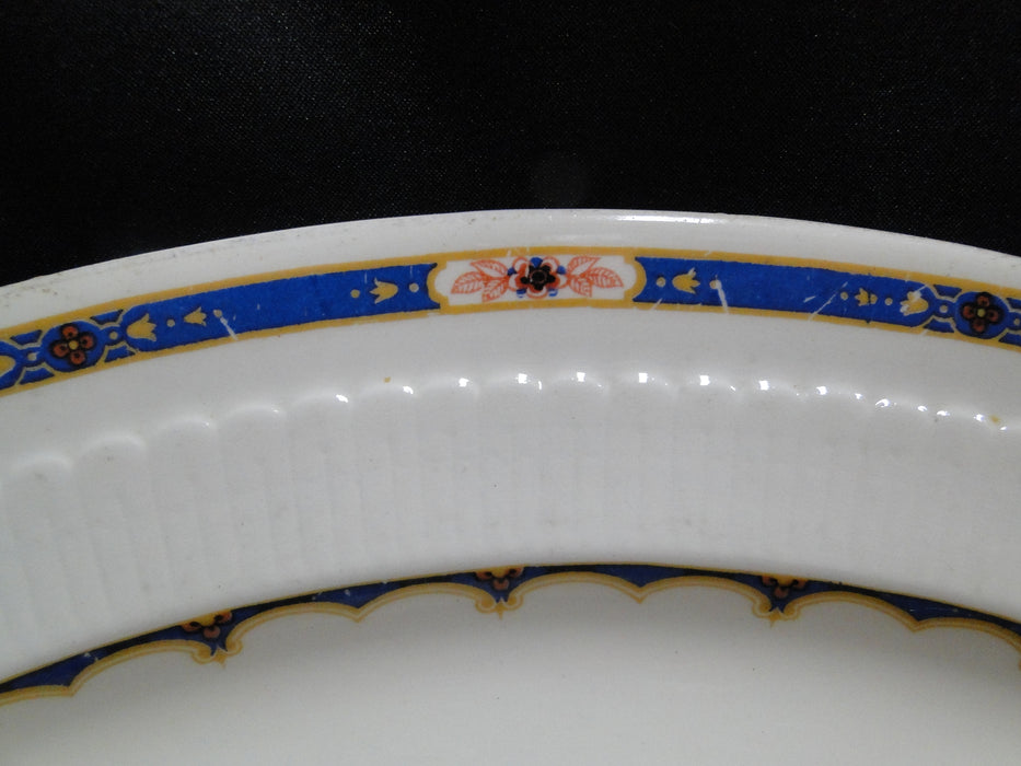 Wedgwood Pembroke, Blue Band, Ivory: Oval Serving Platter, 14" x 11 1/4"