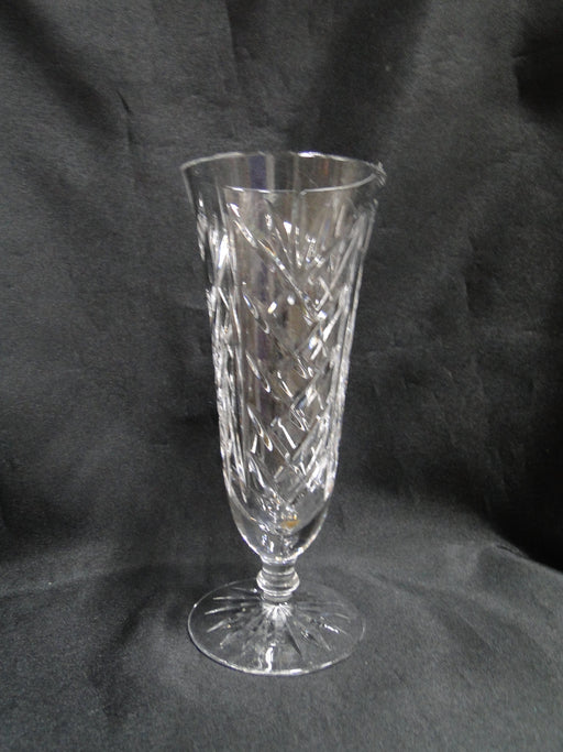 Waterford Crystal, Fan & "X" Cuts: Flower Vase, 7" Tall