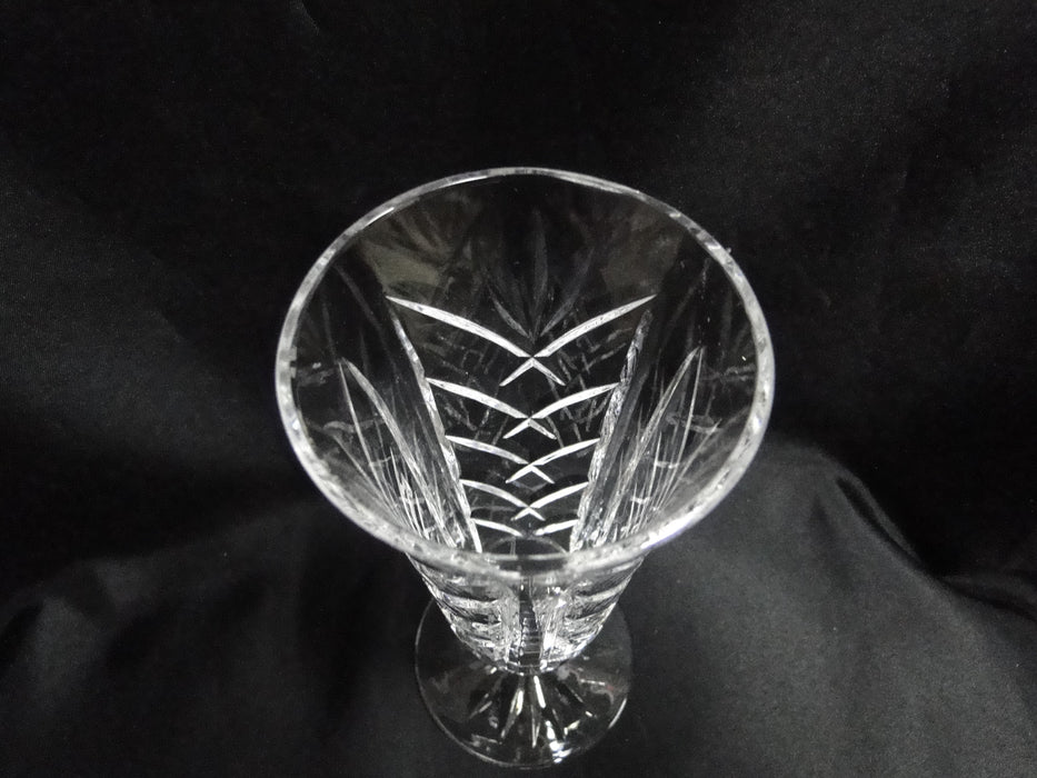 Waterford Crystal, Fan & "X" Cuts: Flower Vase, 7" Tall