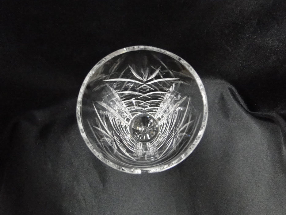 Waterford Crystal, Fan & "X" Cuts: Flower Vase, 7" Tall