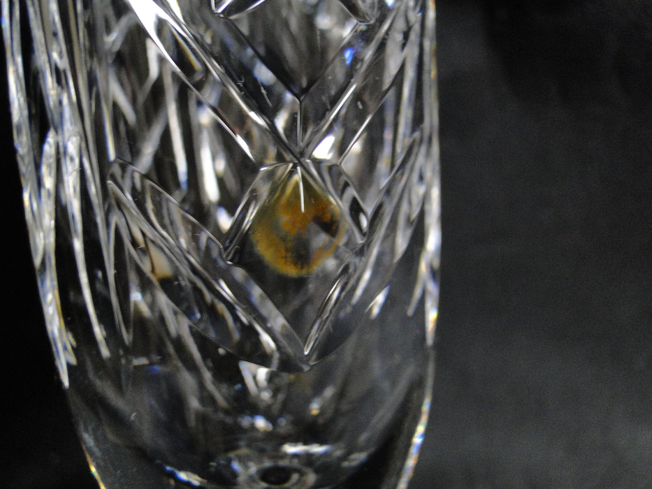 Waterford Crystal, Fan & "X" Cuts: Flower Vase, 7" Tall