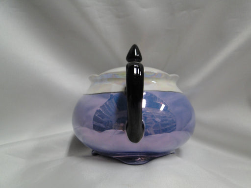 Hutschenreuther Blue & White Luster: Sugar Bowl & Lid, 4" Tall