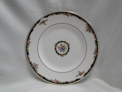 Wedgwood Osborne, White w/ Florals, Black Dots: Salad Plate (s), 8 1/8"