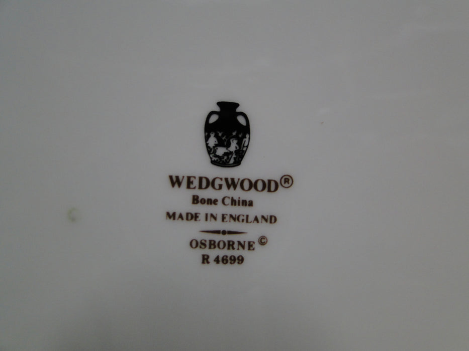Wedgwood Osborne, White w/ Florals, Black Dots: Salad Plate (s), 8 1/8"