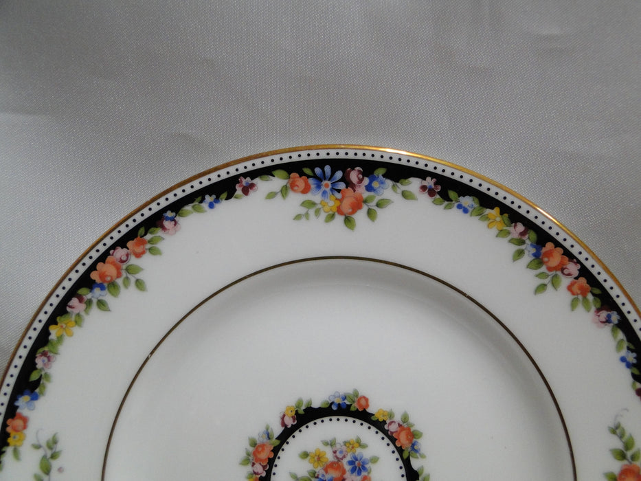 Wedgwood Osborne, White w/ Florals, Black Dots: Bread Plate (s), 6"