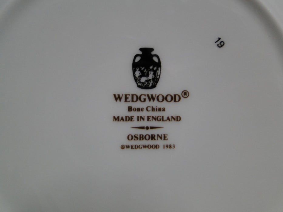 Wedgwood Osborne, White w/ Florals, Black Dots: Bread Plate (s), 6"