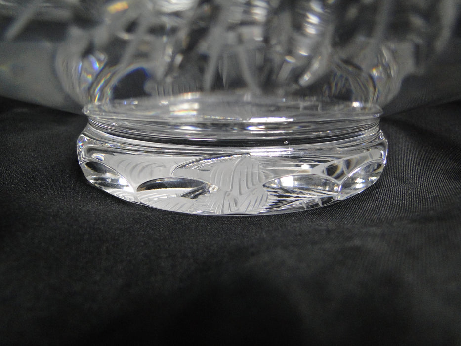 Dresden Cut Crystal, Flowers & Serrated Leaves: Round Bowl, 8 3/8", As Is