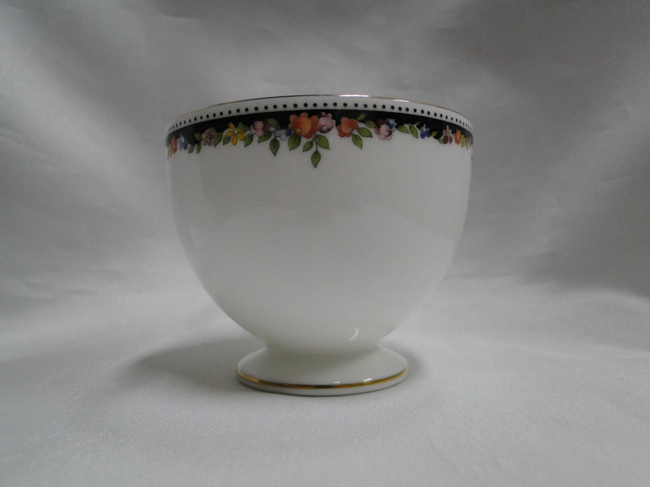 Wedgwood Osborne, White w/ Florals, Black Dots: Cup & Saucer Set (s), 2 3/4"