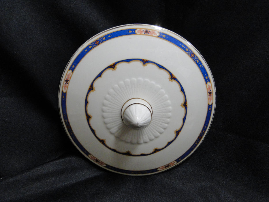 Wedgwood Pembroke, Blue Band, Ivory: Round Serving Bowl w/ Lid & Handles