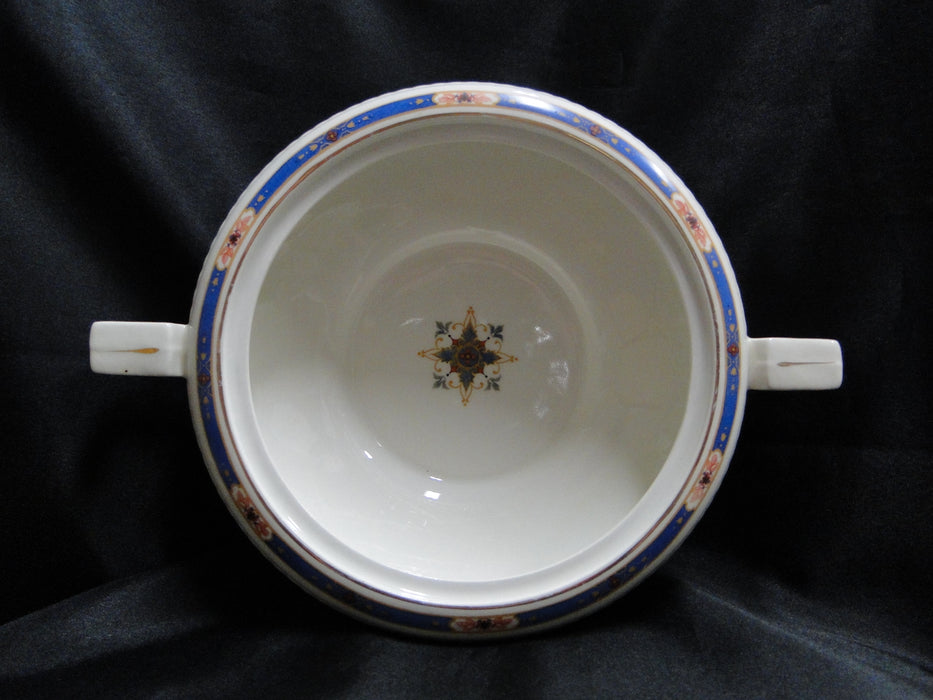 Wedgwood Pembroke, Blue Band, Ivory: Round Serving Bowl w/ Lid & Handles