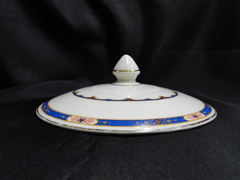 Wedgwood Pembroke, Blue Band, Ivory: Round Serving Bowl w/ Lid & Handles