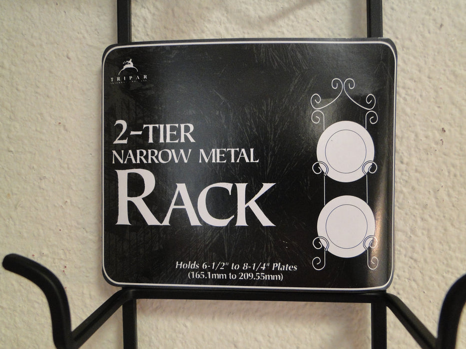 Tripar Augusta Vertical Black Display Rack for Two 6 1 2 8 1 4 Pla Dishes Encore