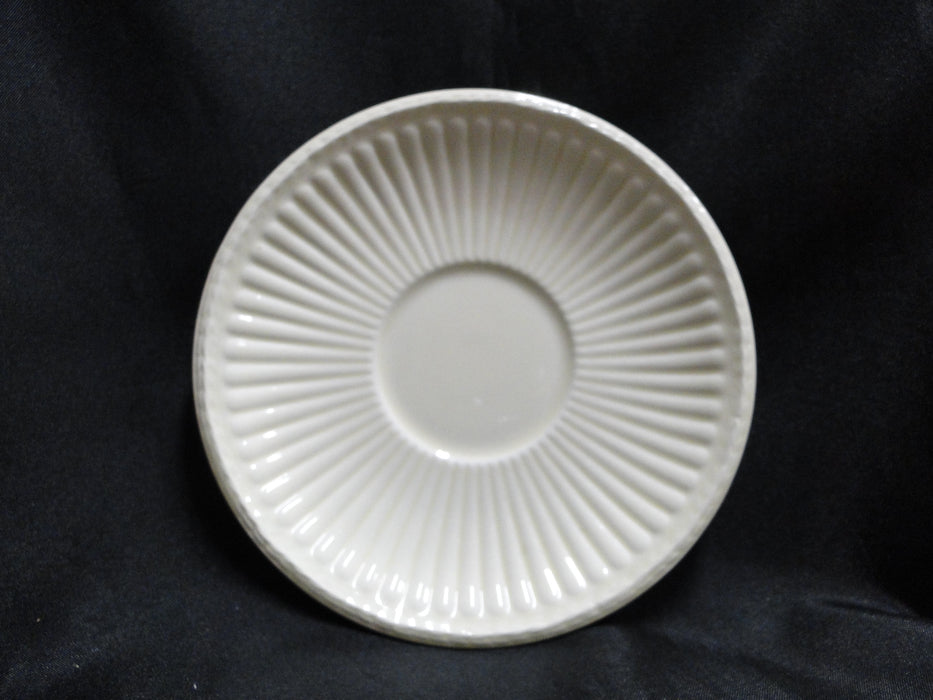 Wedgwood Edme, Ribbed Rim, Off White: Cup & Saucer Set (s), 2 3/4" Tall