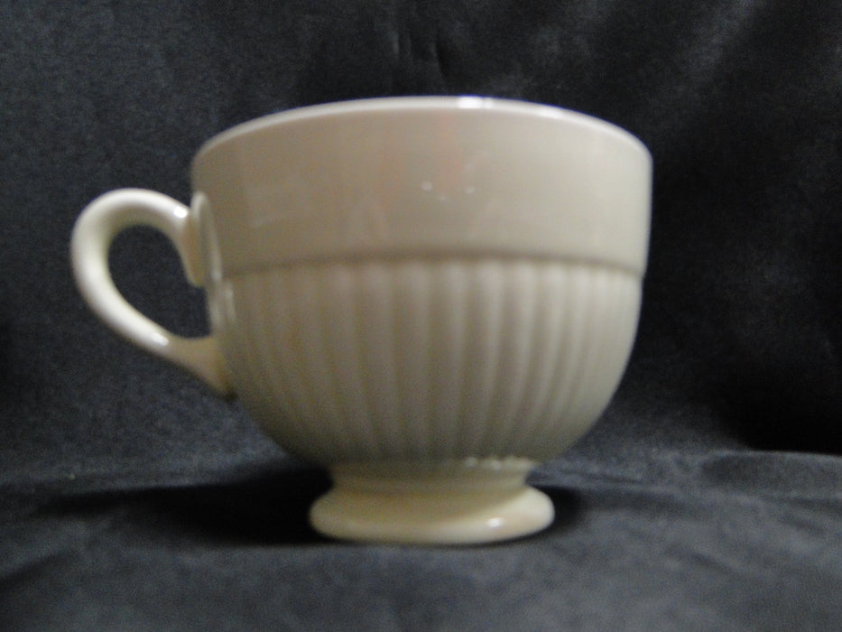 Wedgwood Edme, Ribbed Rim, Off White: Cup & Saucer Set, 2 3/4", As Is