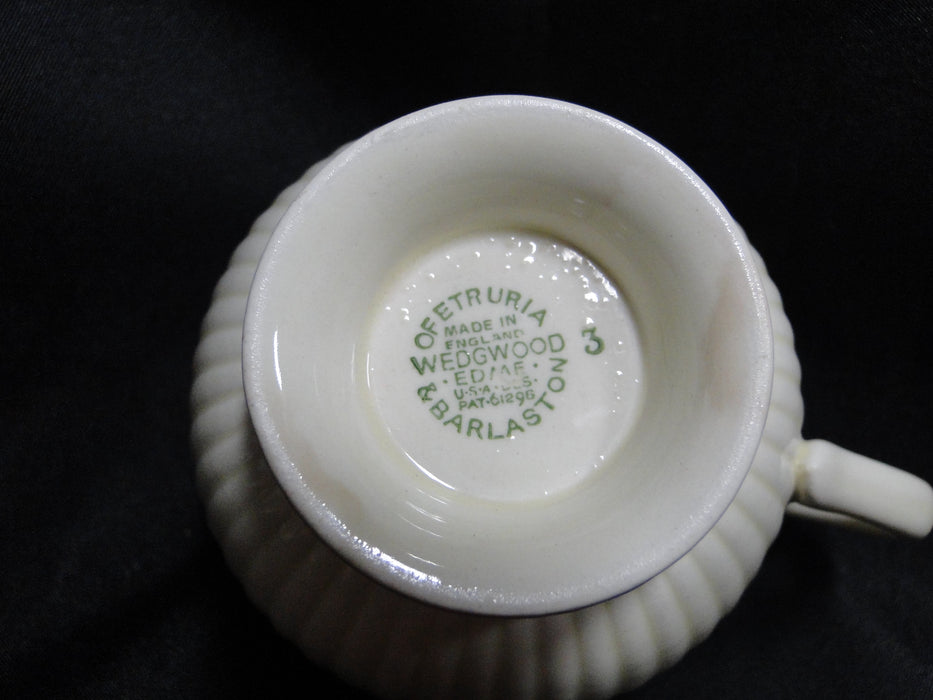 Wedgwood Edme, Ribbed Rim, Off White: Cup & Saucer Set, 2 3/4", As Is