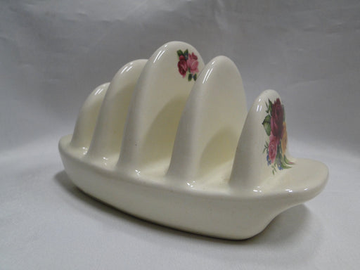 Royal Caldone, Red, Yellow & Pink Roses on Cream: 4-Slot Toast Server