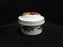 Sheer Elegance, Red, Yellow & Pink Roses on White: Oval Box & Lid, 2 7/8"