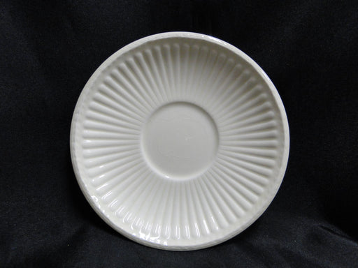 Wedgwood Edme, Ribbed Rim, Off White: 5 3/4" Saucer Only, No Cup, Crazing