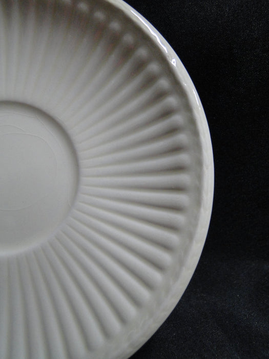 Wedgwood Edme, Ribbed Rim, Off White: 5 3/4" Saucer Only, No Cup, Crazing