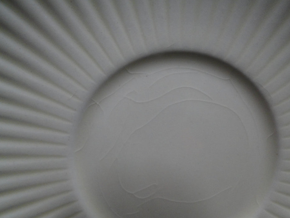 Wedgwood Edme, Ribbed Rim, Off White: 5 3/4" Saucer Only, No Cup, Crazing