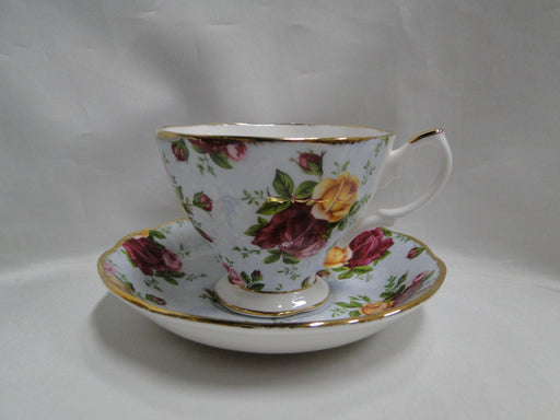 Royal Albert Old Country Roses Blue Damask: Cup & Saucer Set, 2 3/4"