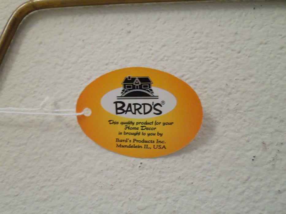 Bard's Vertical Gold Metal Display Rack for 2 9.75" - 7.75" Plates 26.75", As Is