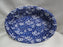 Staffordshire Calico Blue, Floral, Crownford: Oval Serving Bowl, 9 3/4"