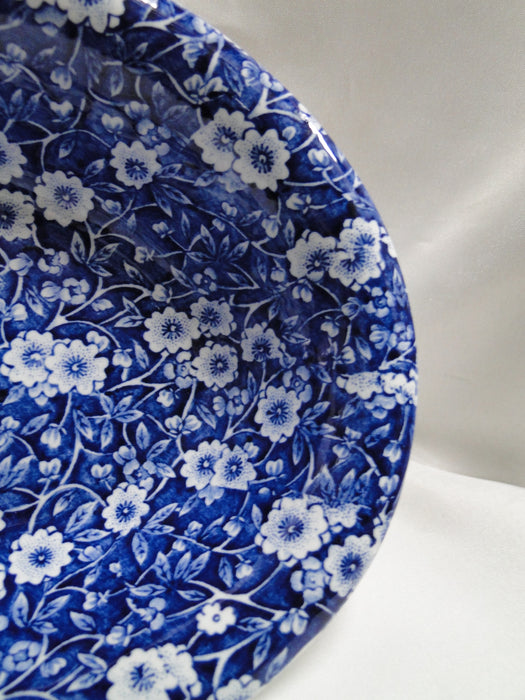 Staffordshire Calico Blue, Floral, Crownford: Oval Serving Bowl, 9 3/4"